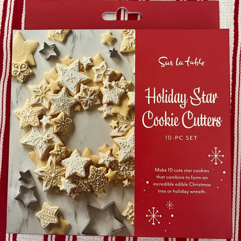 Sur La Table Holiday Star Cookie Cutters - Gold and White